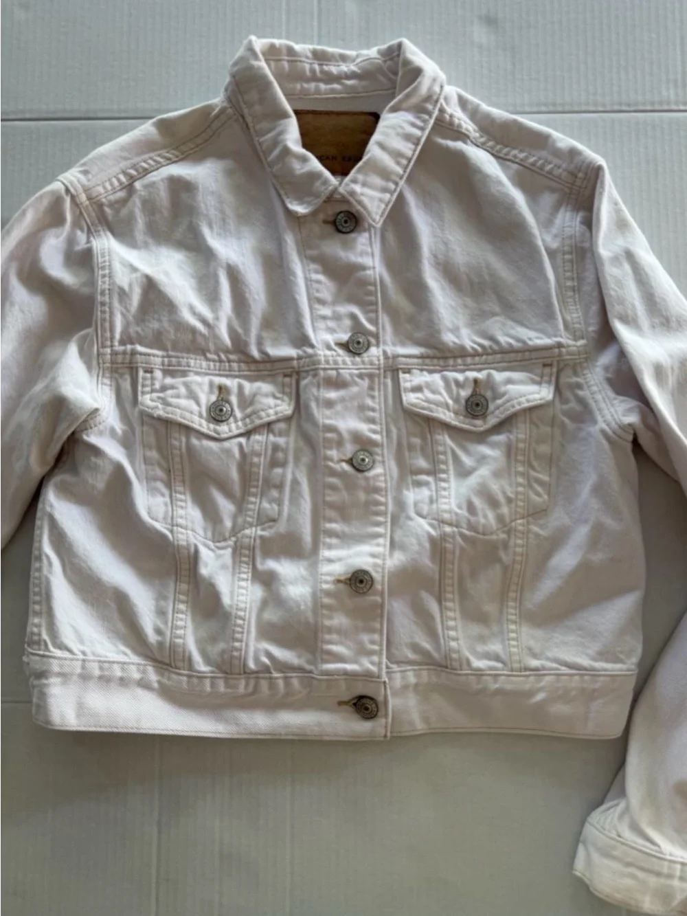 American Eagle Outfitters white Denim Jacket